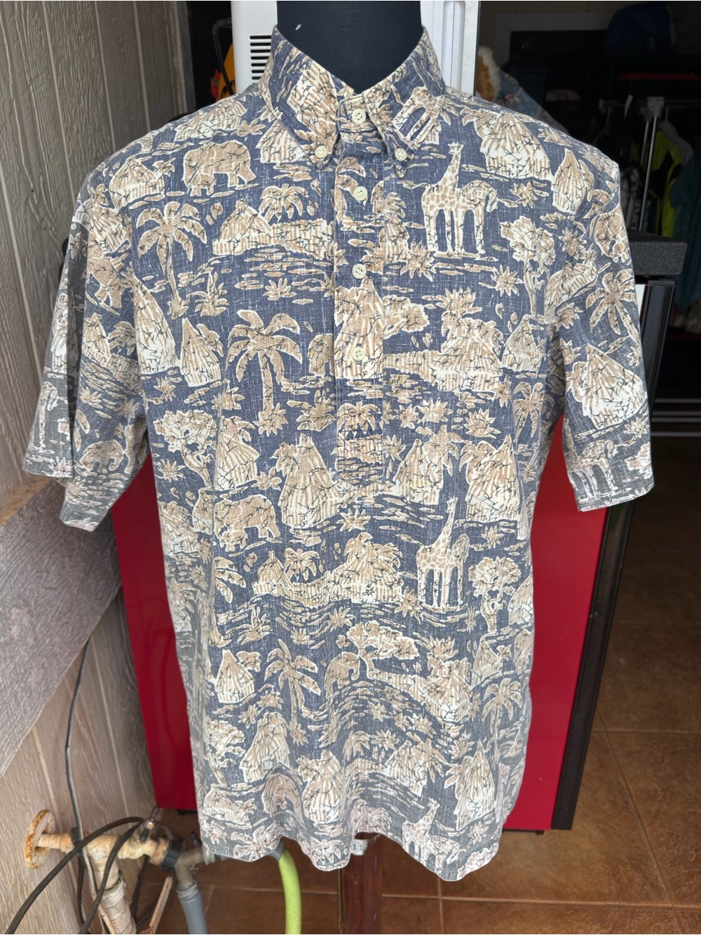 PreOwned Reyn Spooner Hawaiian Print Multicolored Pullover Men's XL